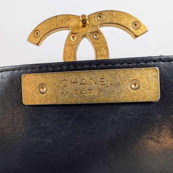 Chanel Two Tone Gray Navy Large Double Flap Bag - Picture 9 of 16